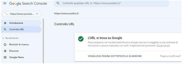 indicizzazione sito web search console