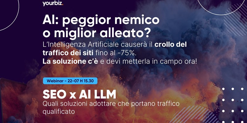 Webinar SEO X AI Copertina Evento Linkedin