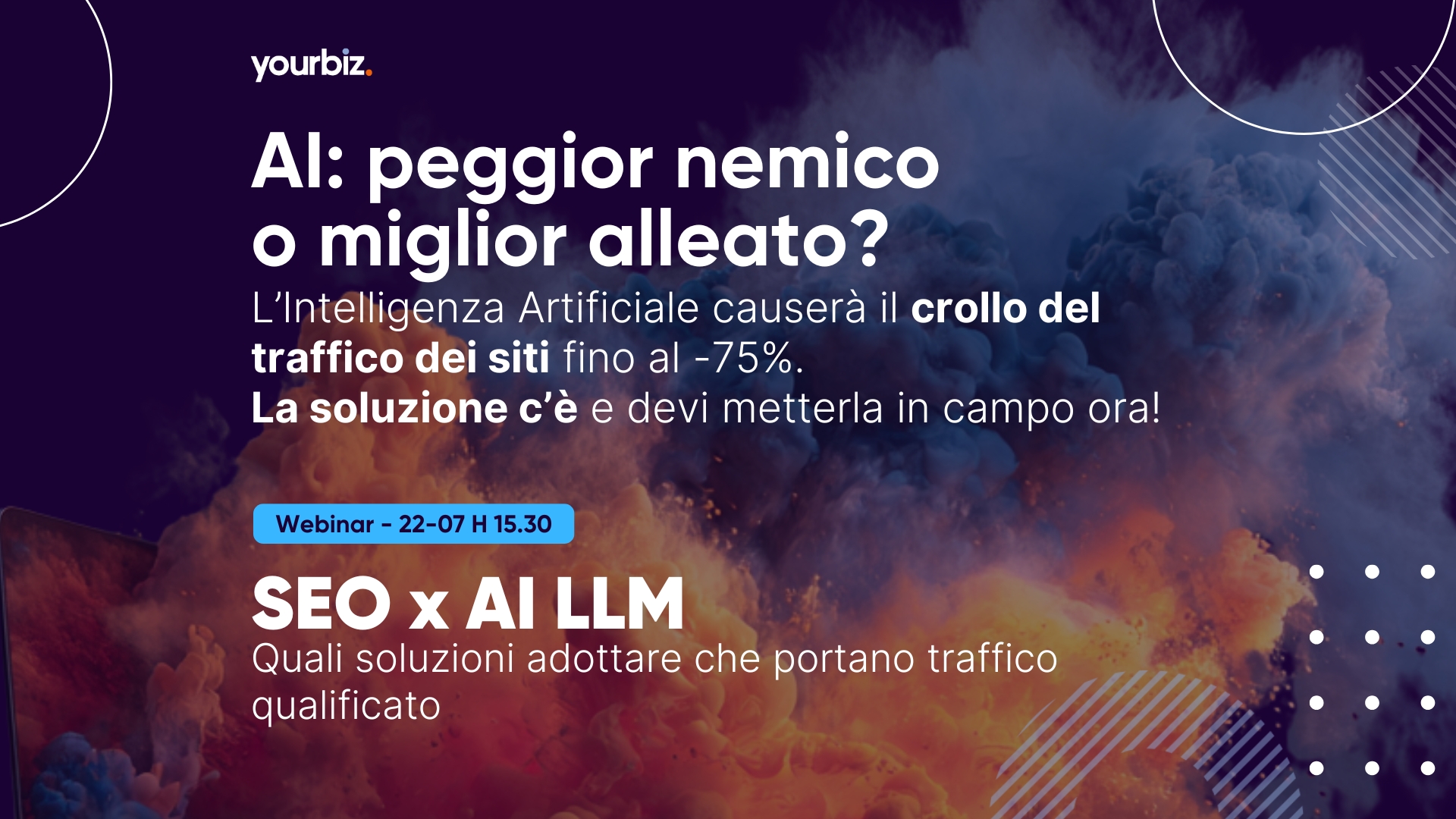 Webinar SEO X AI Copertina Evento Linkedin